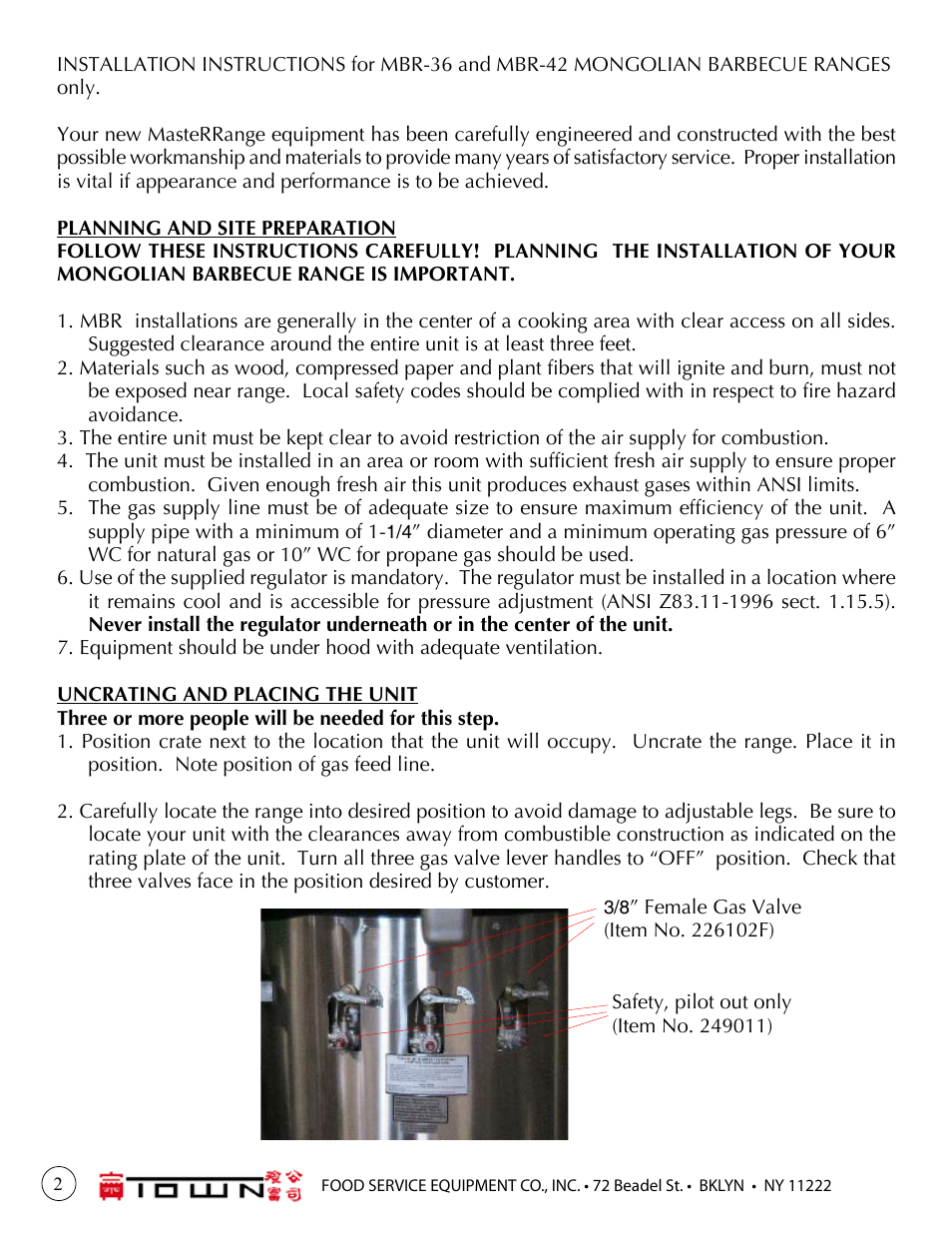 Town Mongolian Barbecue Small User Manual | Page 2 / 16