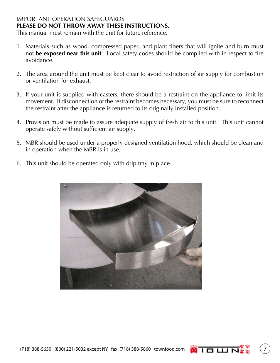 Town Mongolian Barbecue Small User Manual | Page 7 / 16