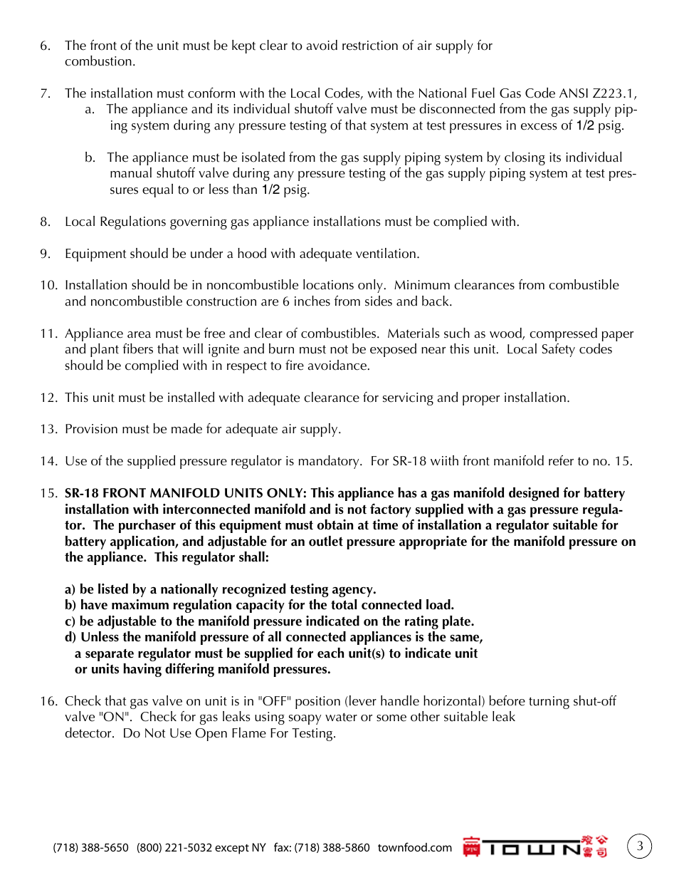 Town G-Stock Pot Stove User Manual | Page 3 / 8