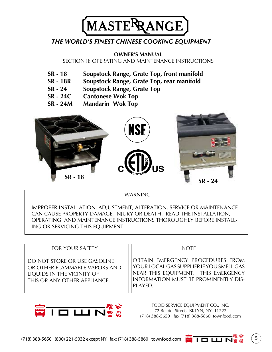 Town G-Stock Pot Stove User Manual | Page 5 / 8