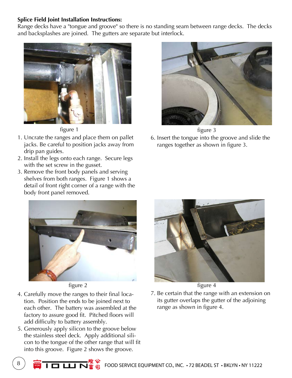Town One to Six chamber Ranges User Manual | Page 8 / 16