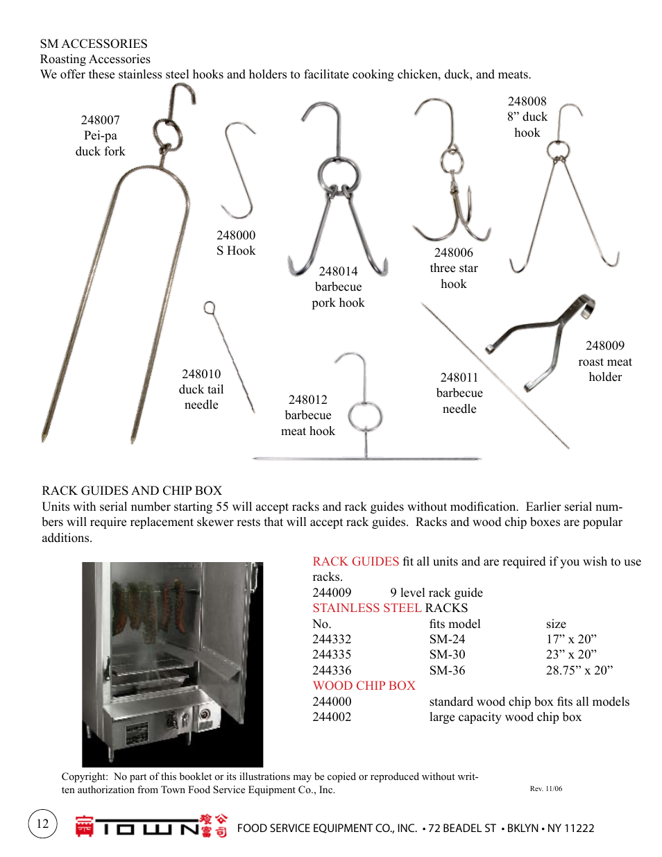 Town MasterRange Smokehouses User Manual | Page 12 / 12