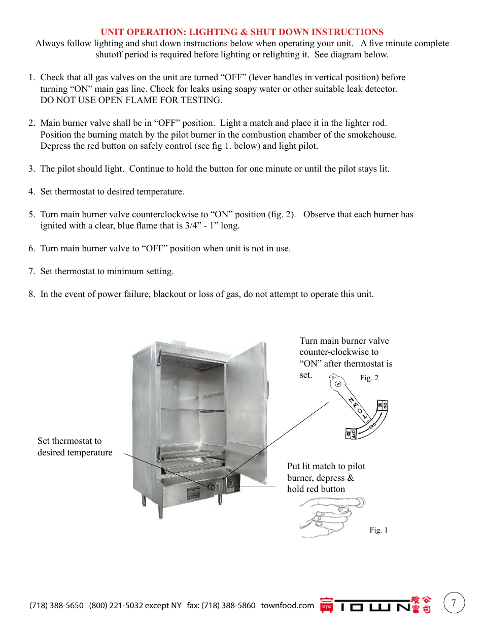 Town MasterRange Smokehouses User Manual | Page 7 / 12