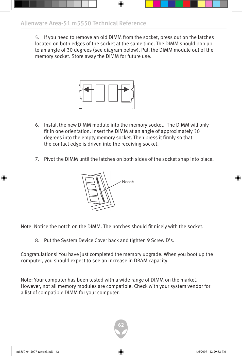 Alienware Area-51 m5550 User Manual | Page 62 / 92