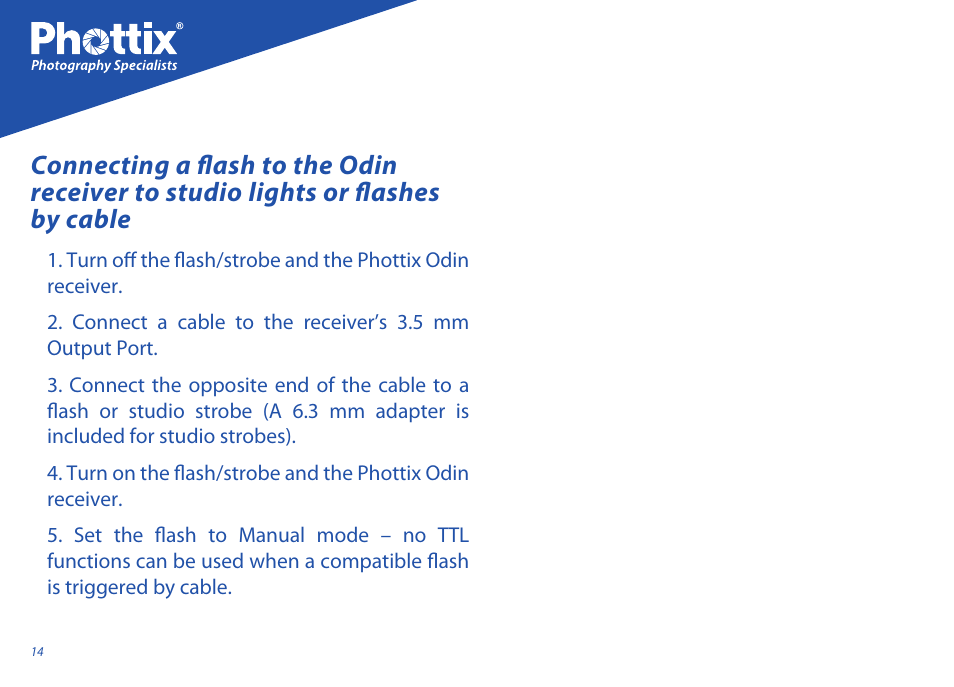 Phottix Odin for Nikon User Manual | Page 14 / 120
