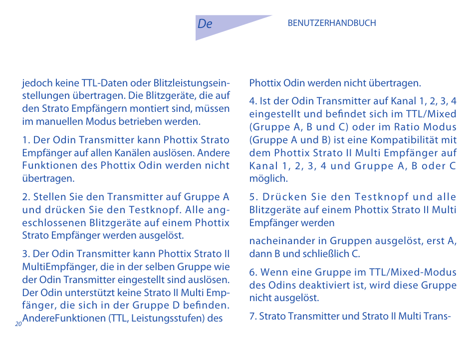 Phottix Odin for Nikon User Manual | Page 20 / 120