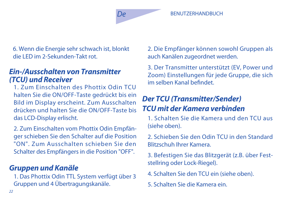 Phottix Odin for Nikon User Manual | Page 22 / 120