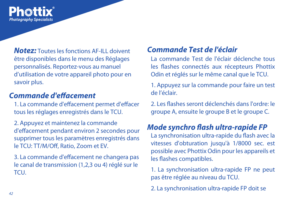 Phottix Odin for Nikon User Manual | Page 42 / 120