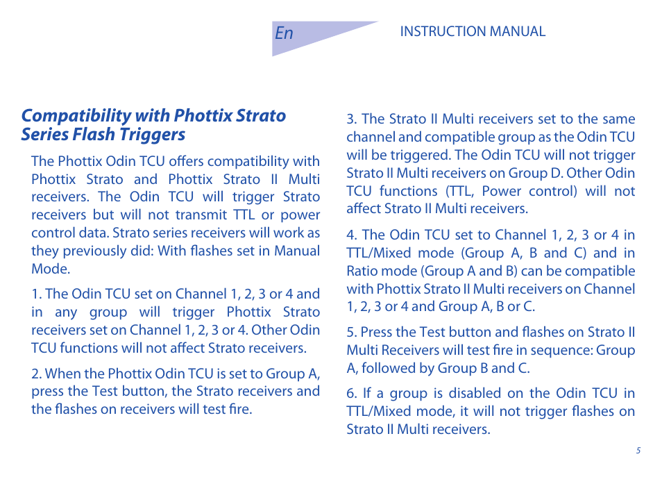 Phottix Odin for Nikon User Manual | Page 5 / 120