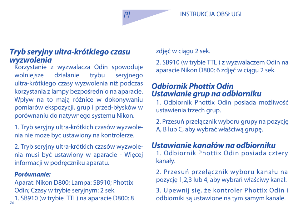 Phottix Odin for Nikon User Manual | Page 74 / 120