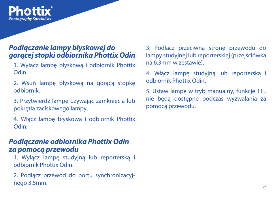 Phottix Odin for Nikon User Manual | Page 75 / 120