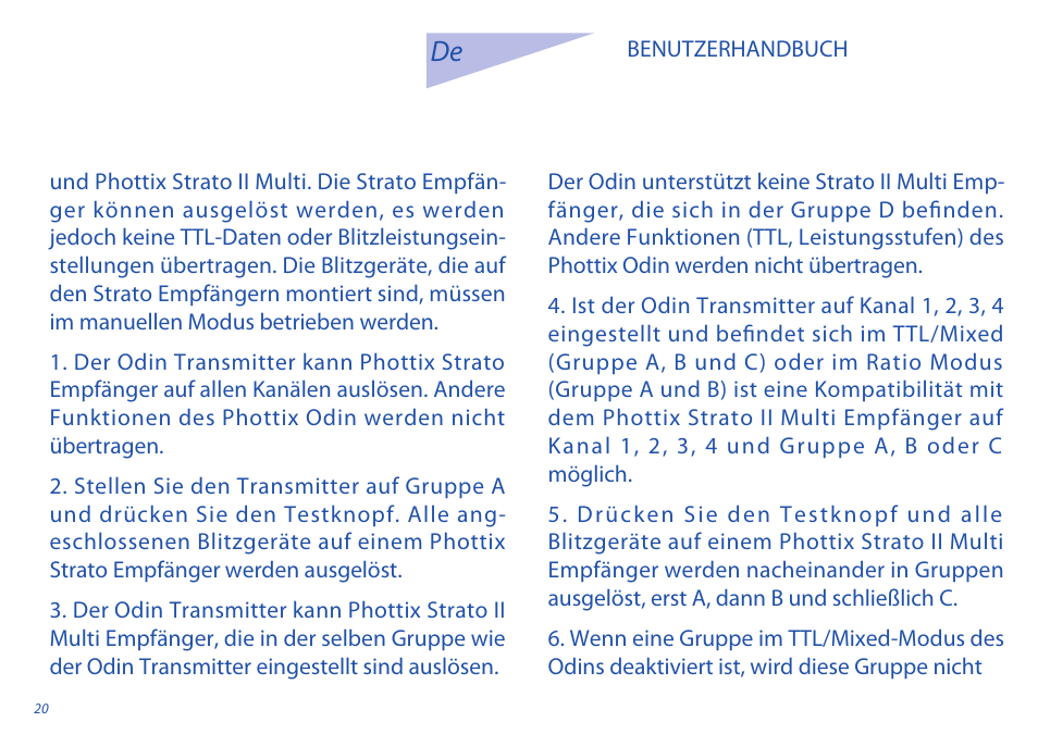 Phottix Odin for Sony User Manual | Page 20 / 118