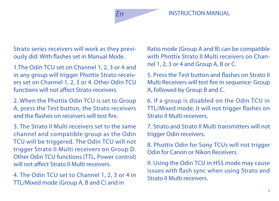 Phottix Odin for Sony User Manual | Page 5 / 118