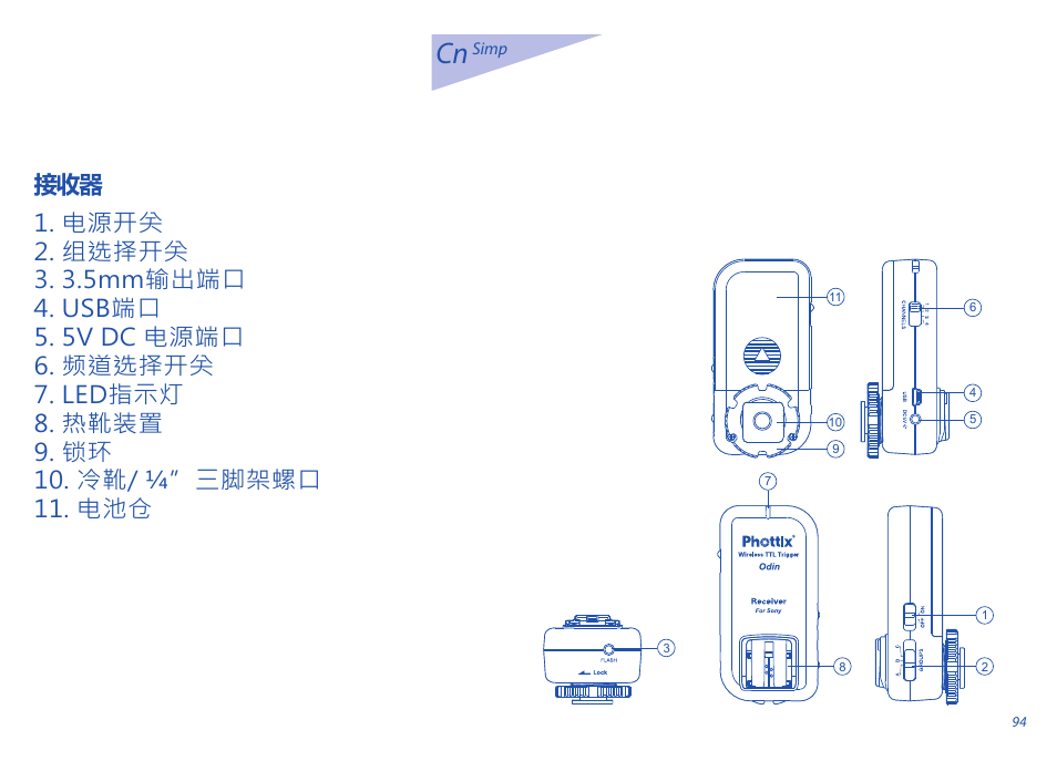 Cn 说明书 | Phottix Odin for Sony User Manual | Page 94 / 118
