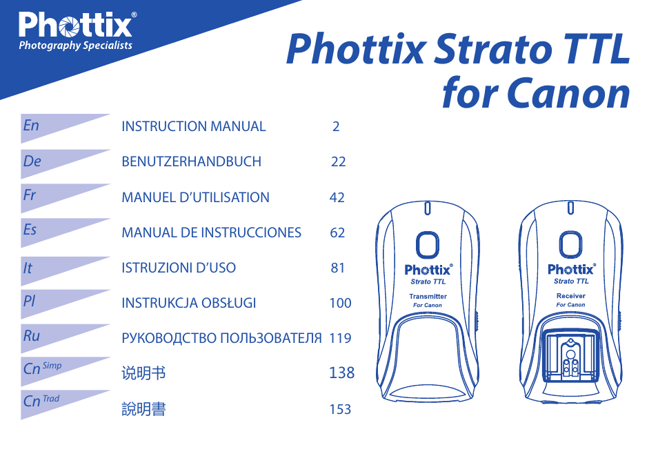 Phottix Strato TTL for Canon User Manual | 167 pages