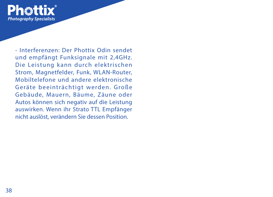 Phottix Strato TTL for Canon User Manual | Page 38 / 167