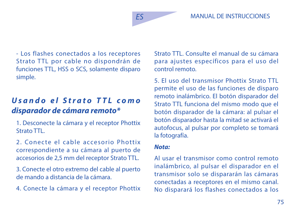 Phottix Strato TTL for Canon User Manual | Page 75 / 167