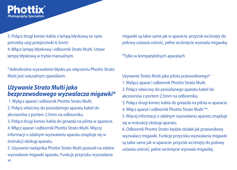 Phottix Strato II Multi User Manual | Page 40 / 70
