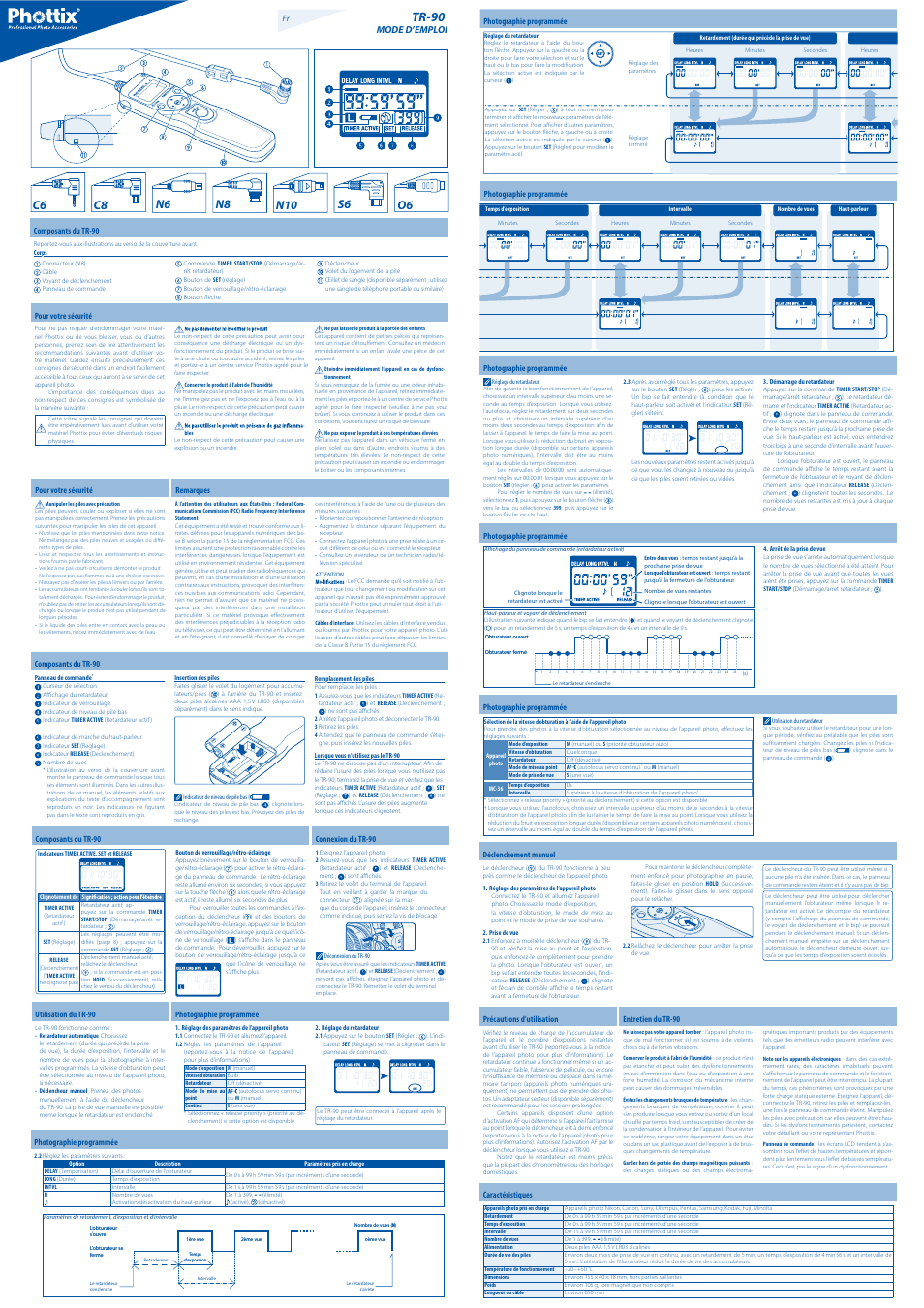 Tr-90, Mode d’emploi | Phottix TR-90 User Manual | Page 3 / 4