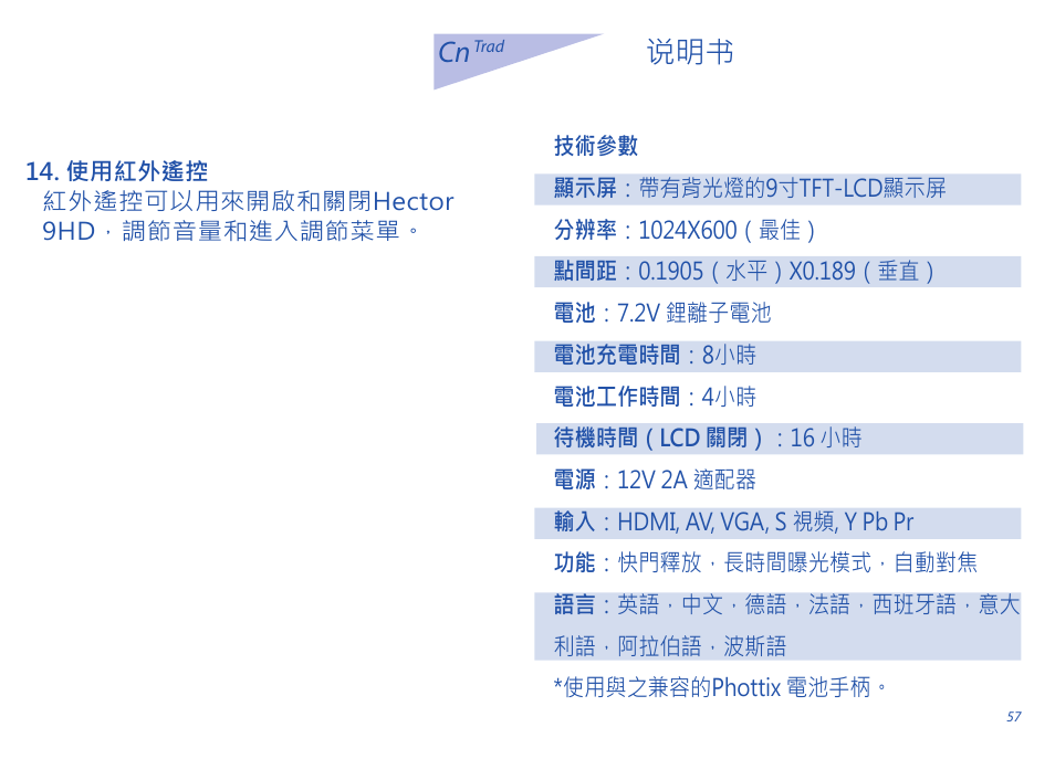 Phottix Hector 9HD User Manual | Page 57 / 58