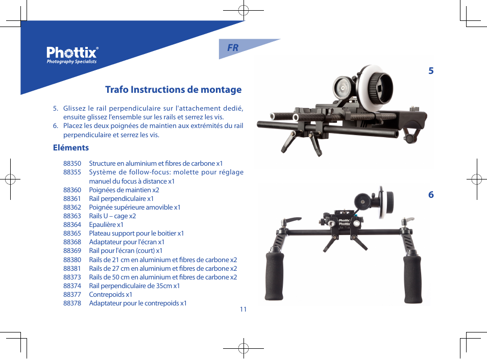 Trafo instructions de montage, Fr 5 6 | Phottix Trafo User Manual | Page 12 / 34