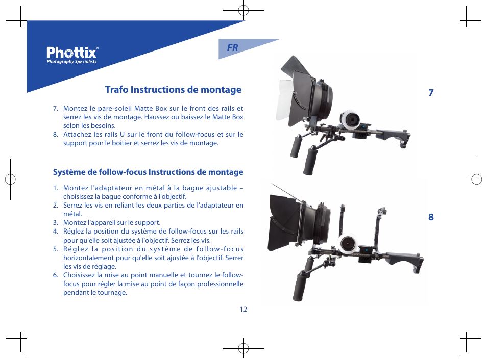 Trafo instructions de montage, Fr 7 8 | Phottix Trafo User Manual | Page 13 / 34