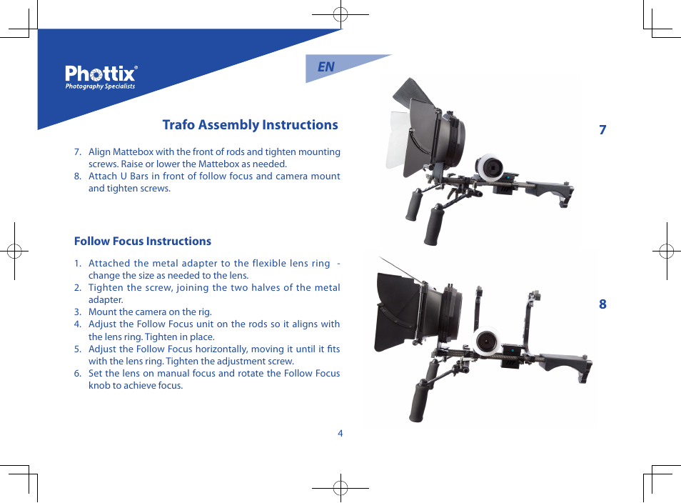 Trafo assembly instructions en 7 8 | Phottix Trafo User Manual | Page 5 / 34