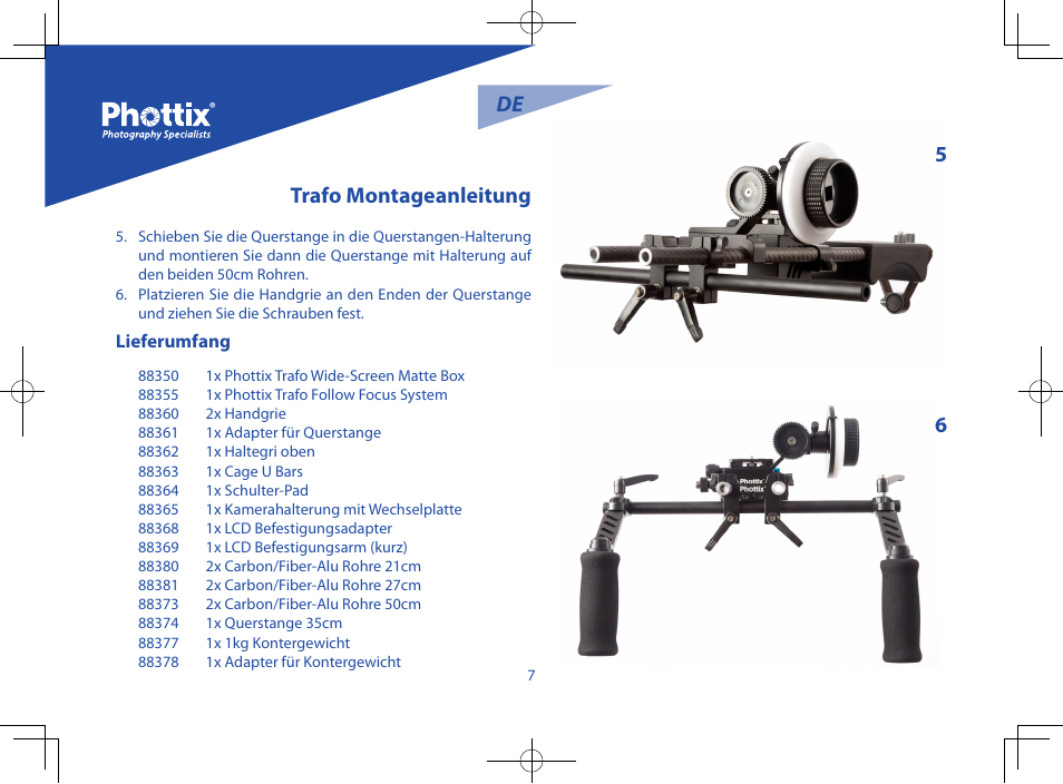 Trafo montageanleitung de 5 6 | Phottix Trafo User Manual | Page 8 / 34