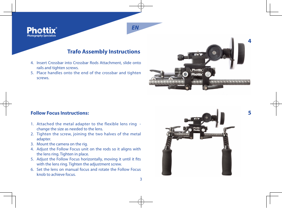 Trafo assembly instructions 4 5 en | Phottix Trafo Junior User Manual | Page 4 / 26
