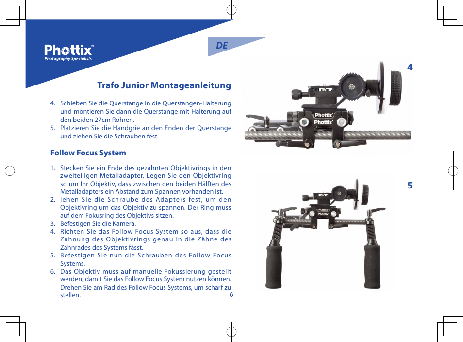 Trafo junior montageanleitung de | Phottix Trafo Junior User Manual | Page 7 / 26