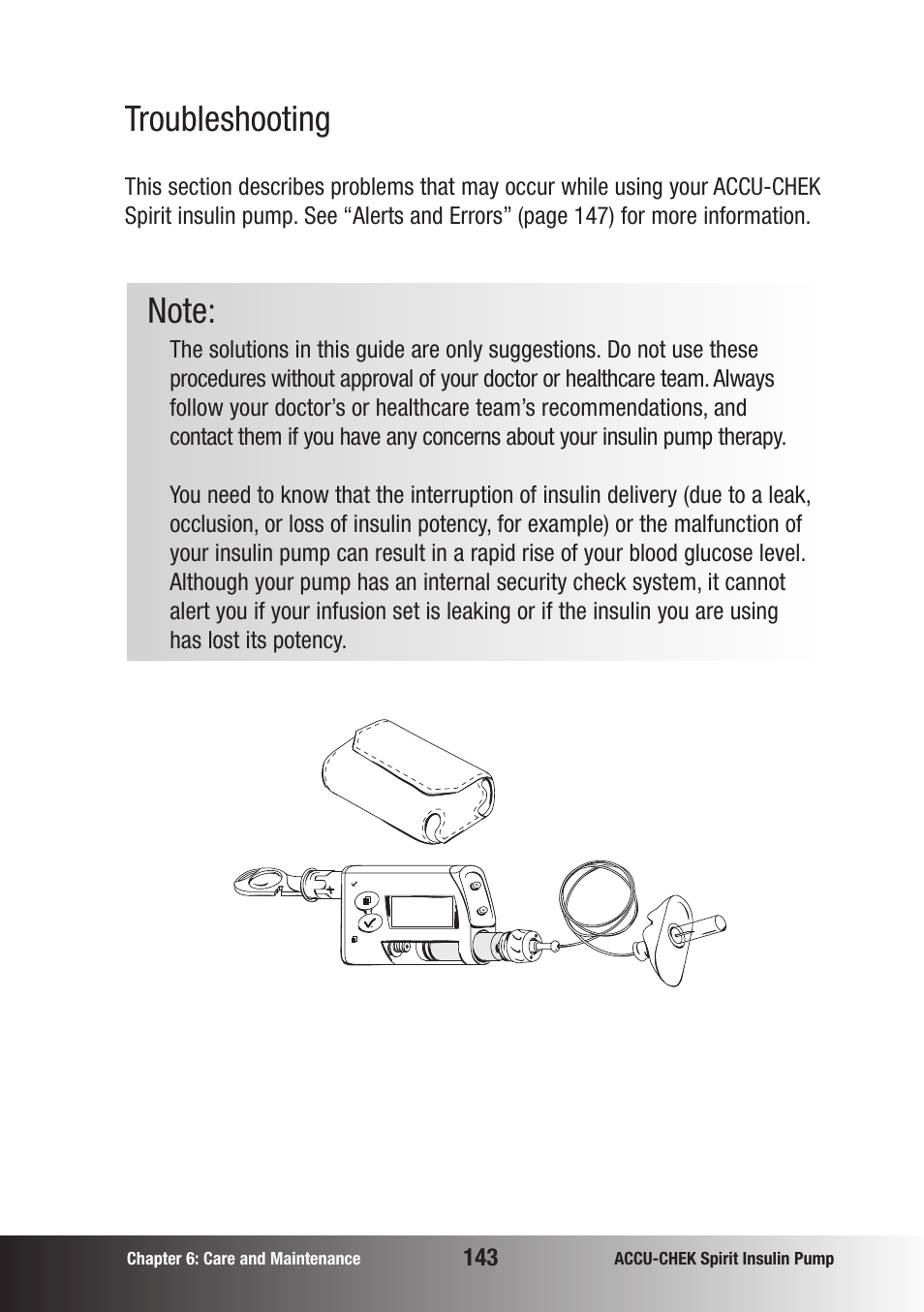 Troubleshooting | Accu-Chek insulin pump User Manual | Page 144 / 200