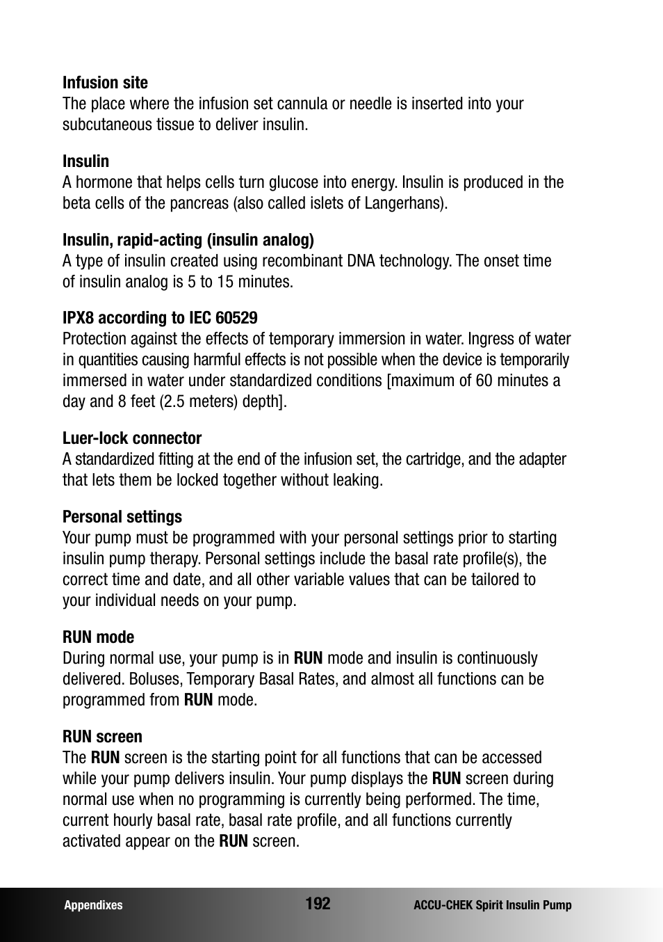 Accu-Chek insulin pump User Manual | Page 193 / 200