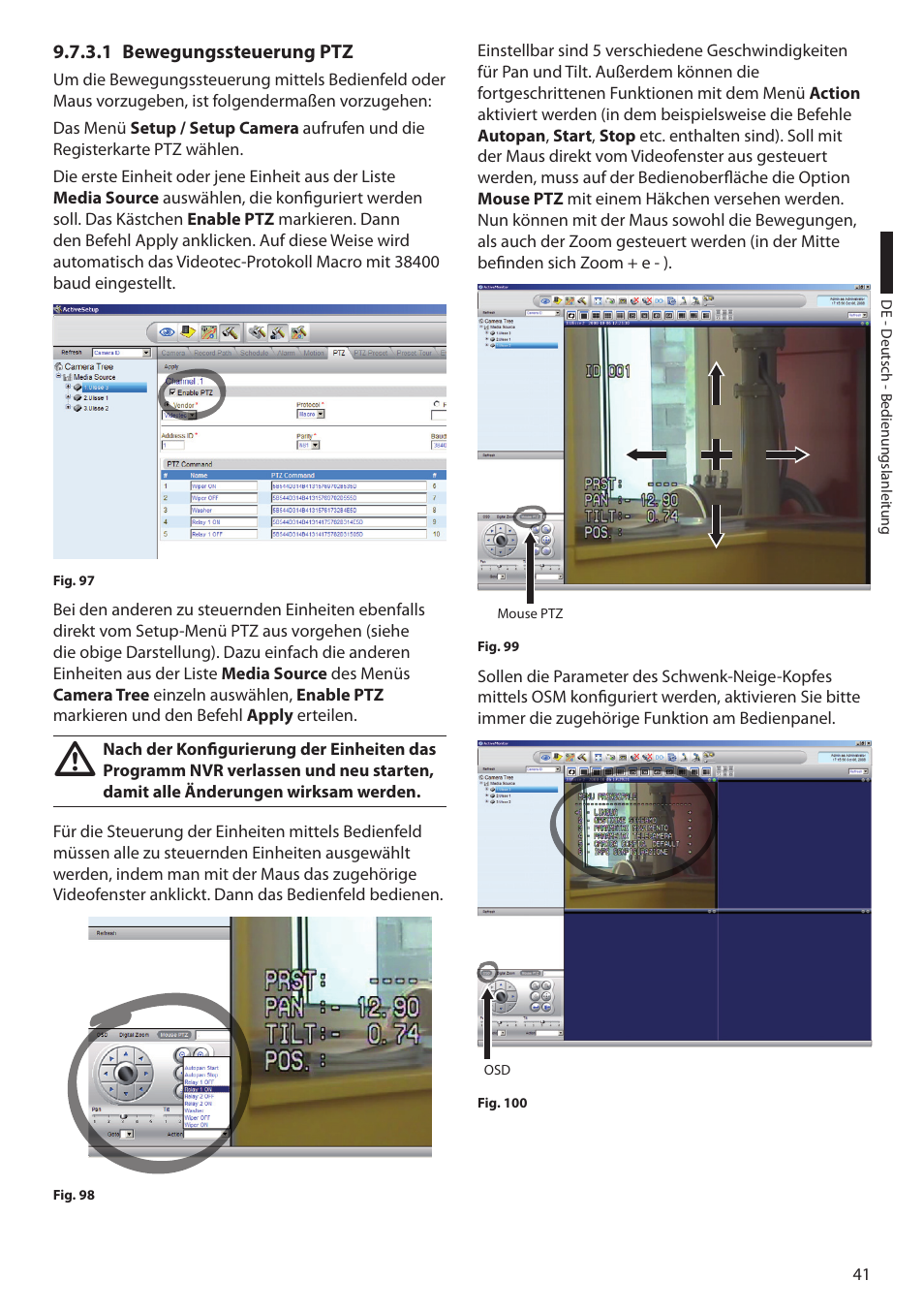 1 bewegungssteuerung ptz | Videotec ULISSE PLUS User Manual | Page 217 / 236