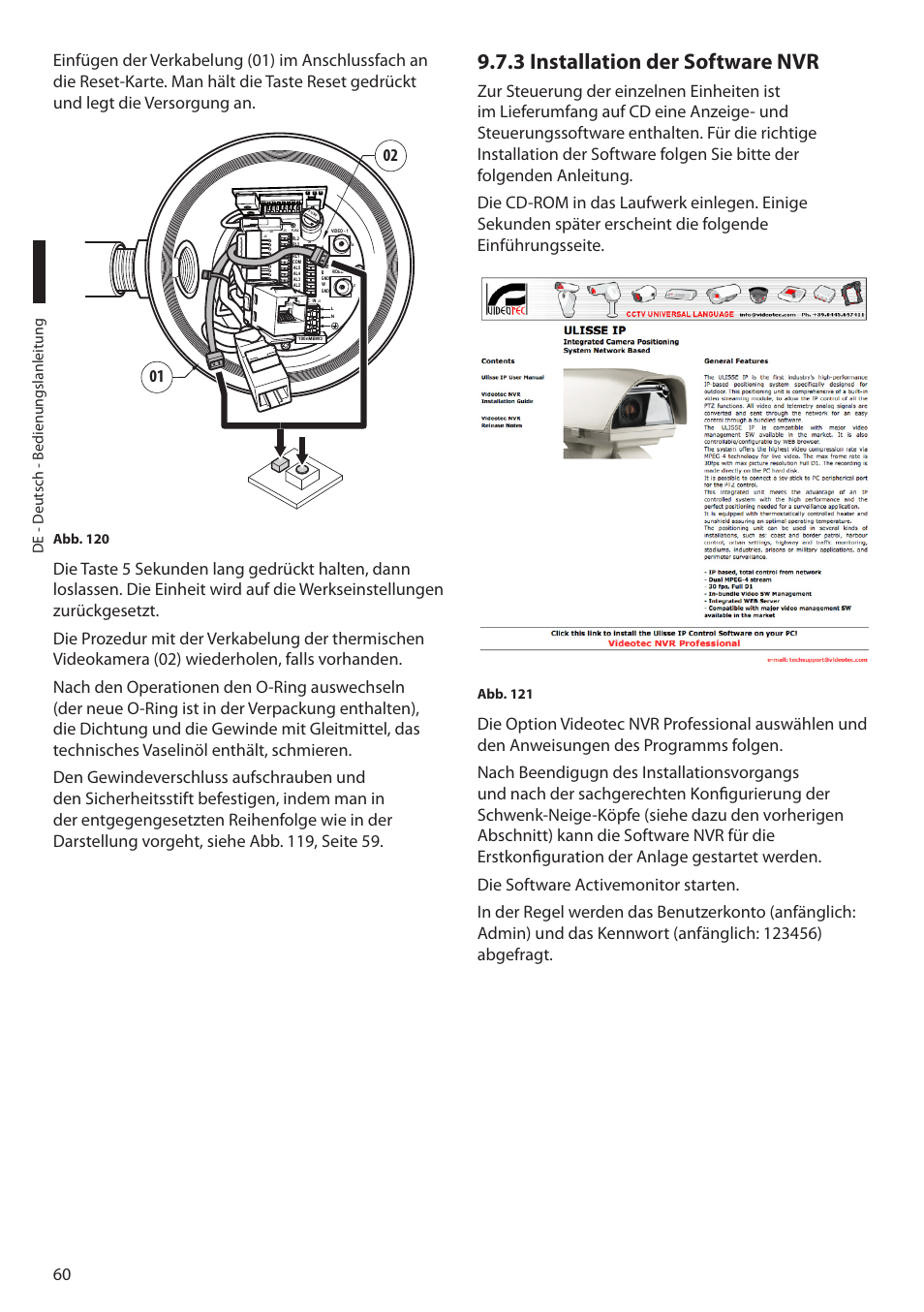 3 installation der software nvr, De - d eutsch - b edienungslanleitung | Videotec MAXIMUS MPXT User Manual | Page 332 / 454