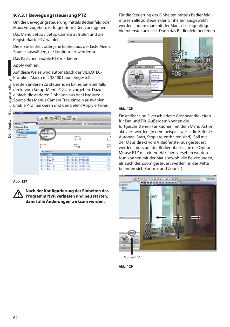 1 bewegungssteuerung ptz | Videotec MAXIMUS MPXT User Manual | Page 334 / 454