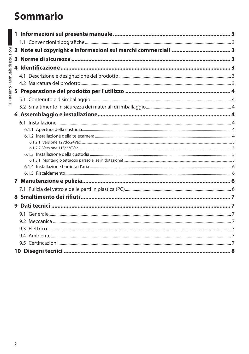 Videotec NXM User Manual | Page 12 / 36