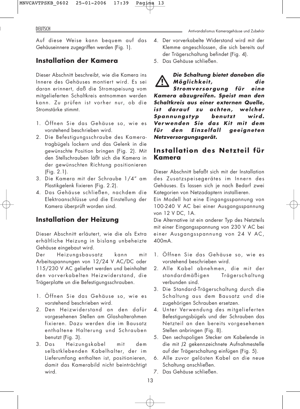 Videotec AVTPSK User Manual | Page 13 / 20