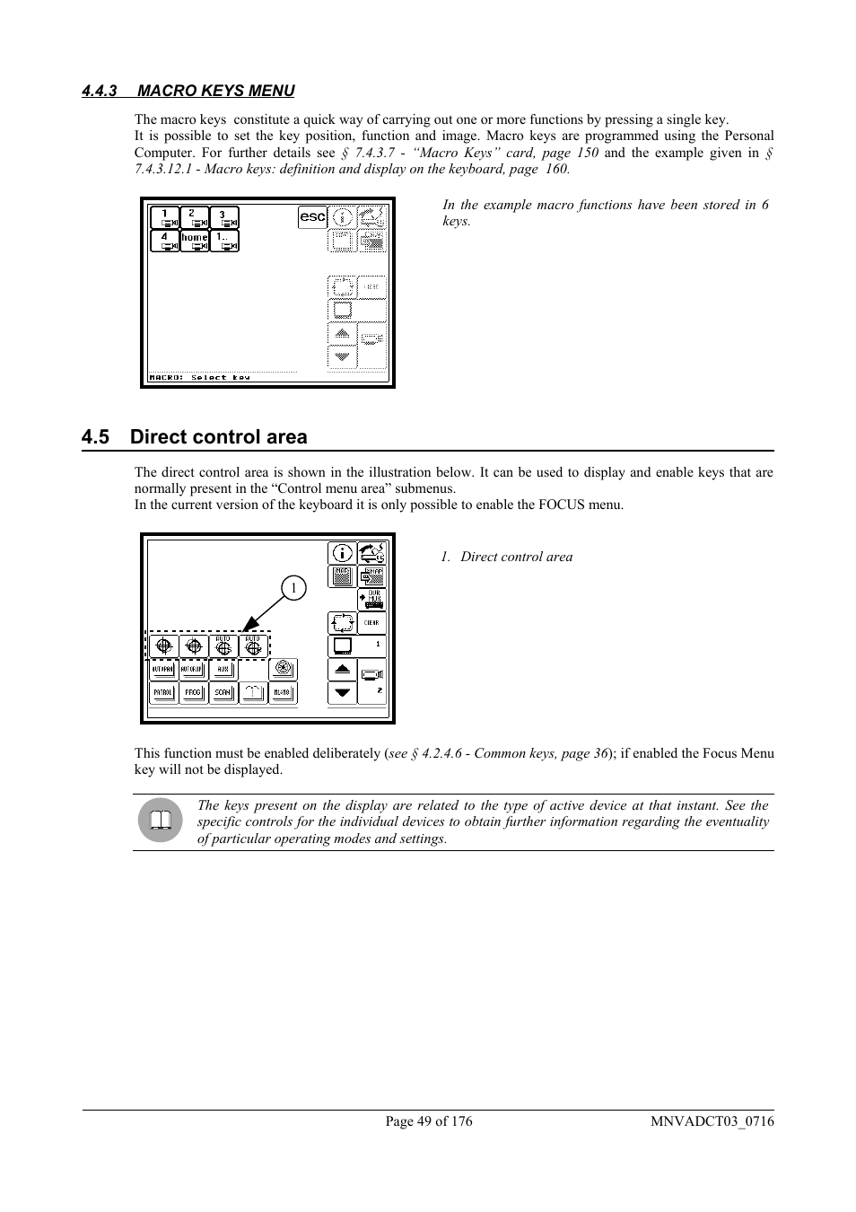 5 direct control area | Videotec DCT User Manual | Page 51 / 182