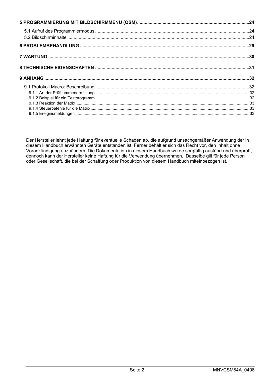 Videotec SM164B User Manual | Page 114 / 150