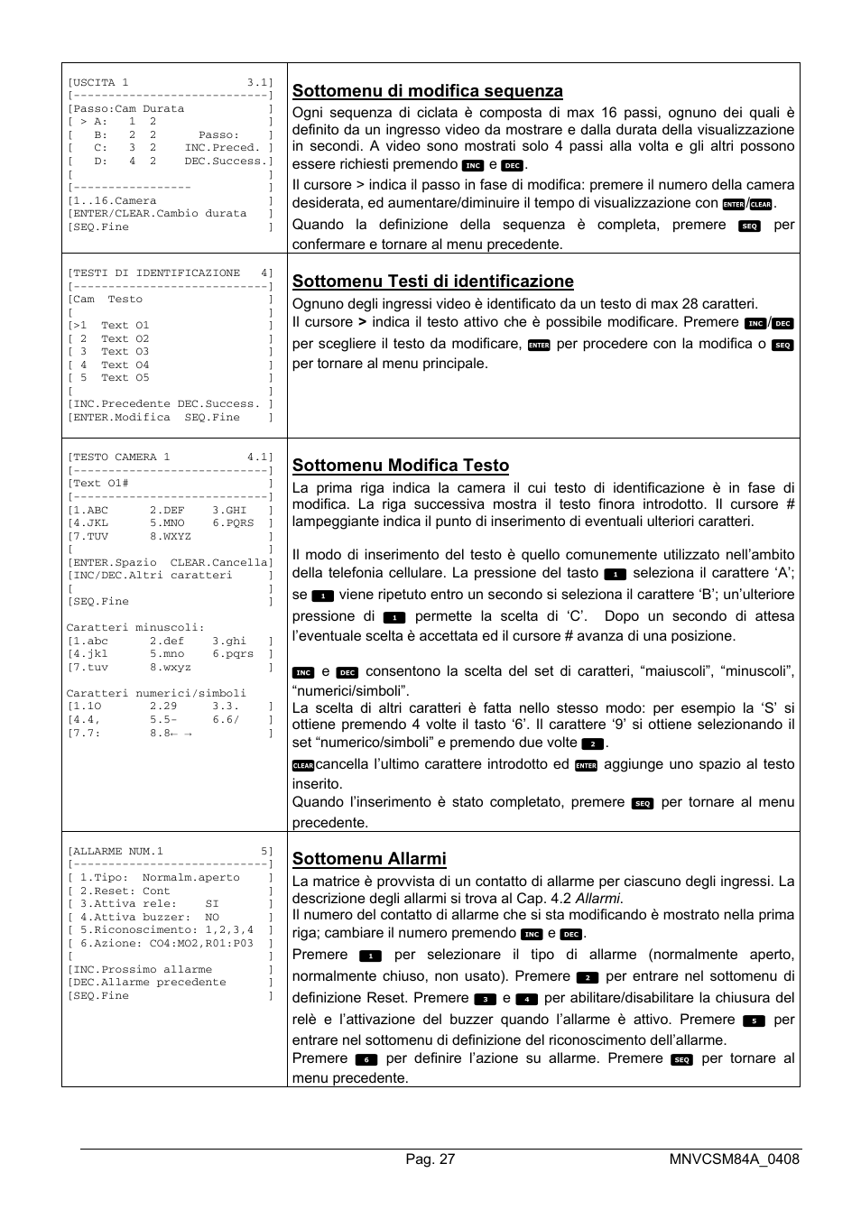 Videotec SM164B User Manual | Page 31 / 150