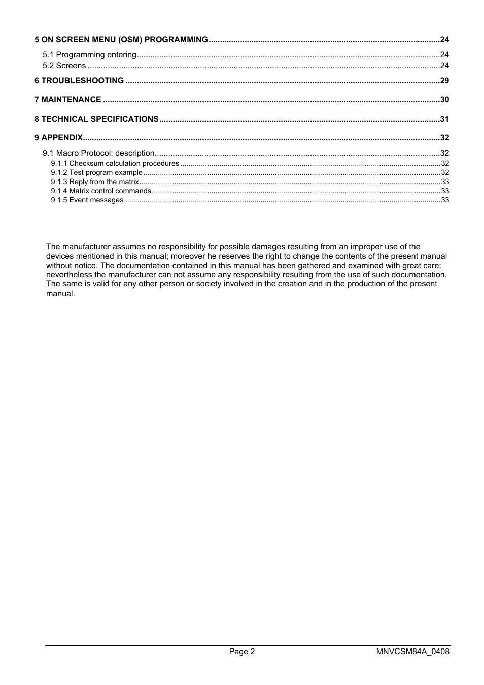 Videotec SM164B User Manual | Page 42 / 150