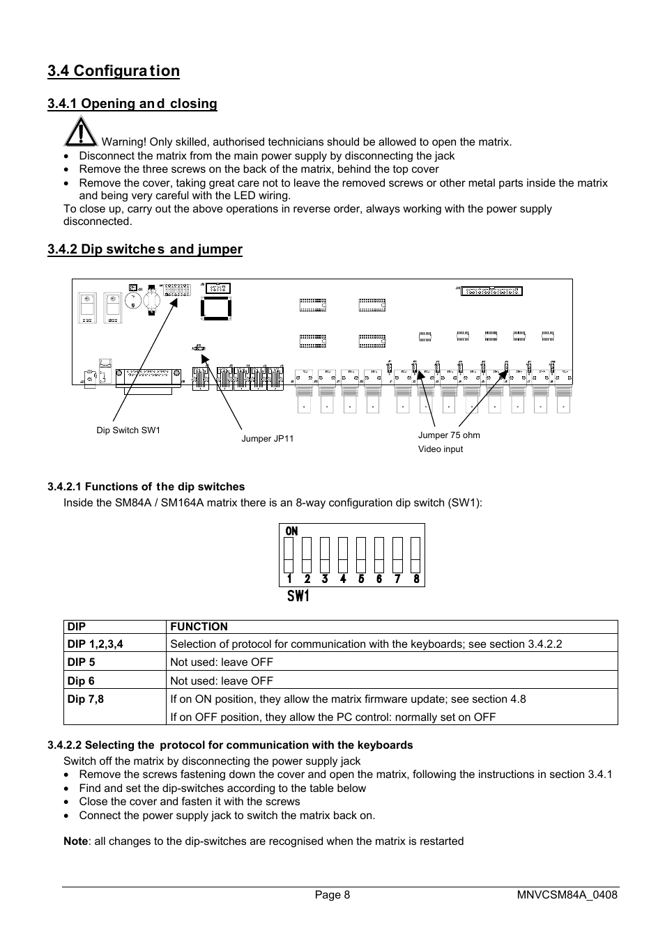 4 configura tion | Videotec SM164B User Manual | Page 48 / 150