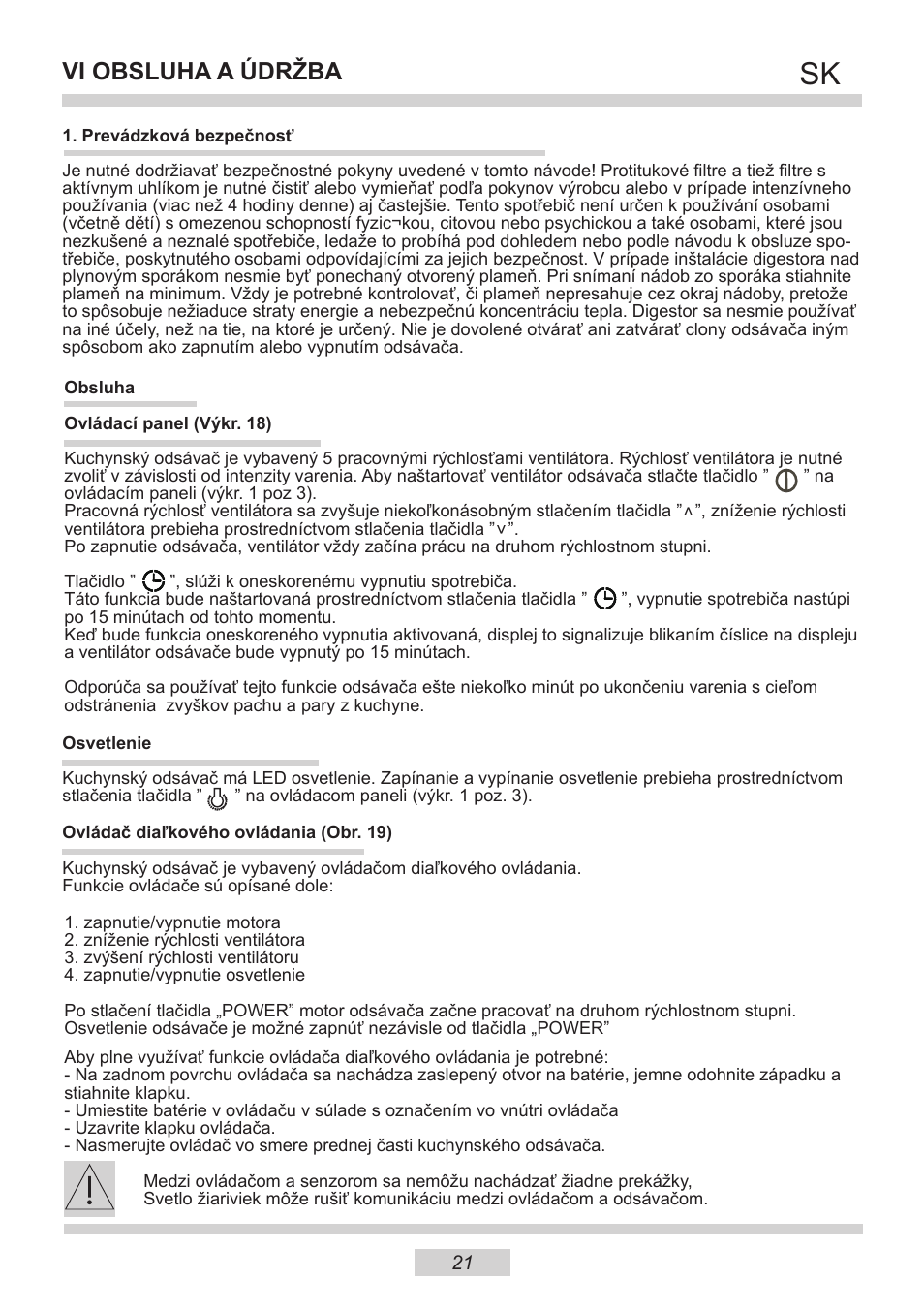 Vi obsluha a údržba | AMICA IH 17200 E DE User Manual | Page 21 / 36