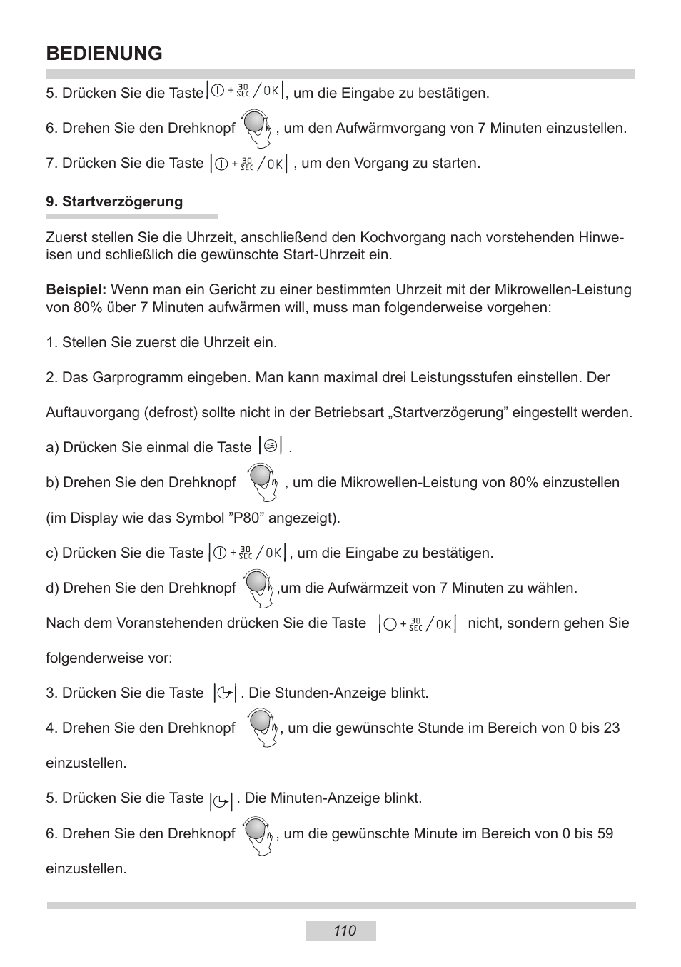 Bedienung | AMICA EMW 13180 E DE User Manual | Page 110 / 116