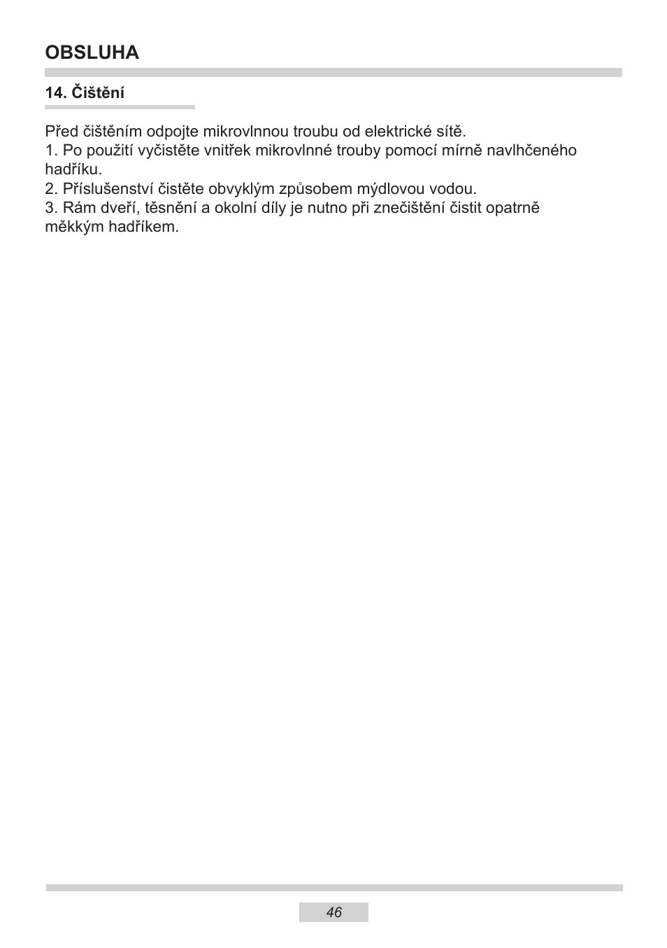 Obsluha | AMICA EMW 13180 E DE User Manual | Page 46 / 116