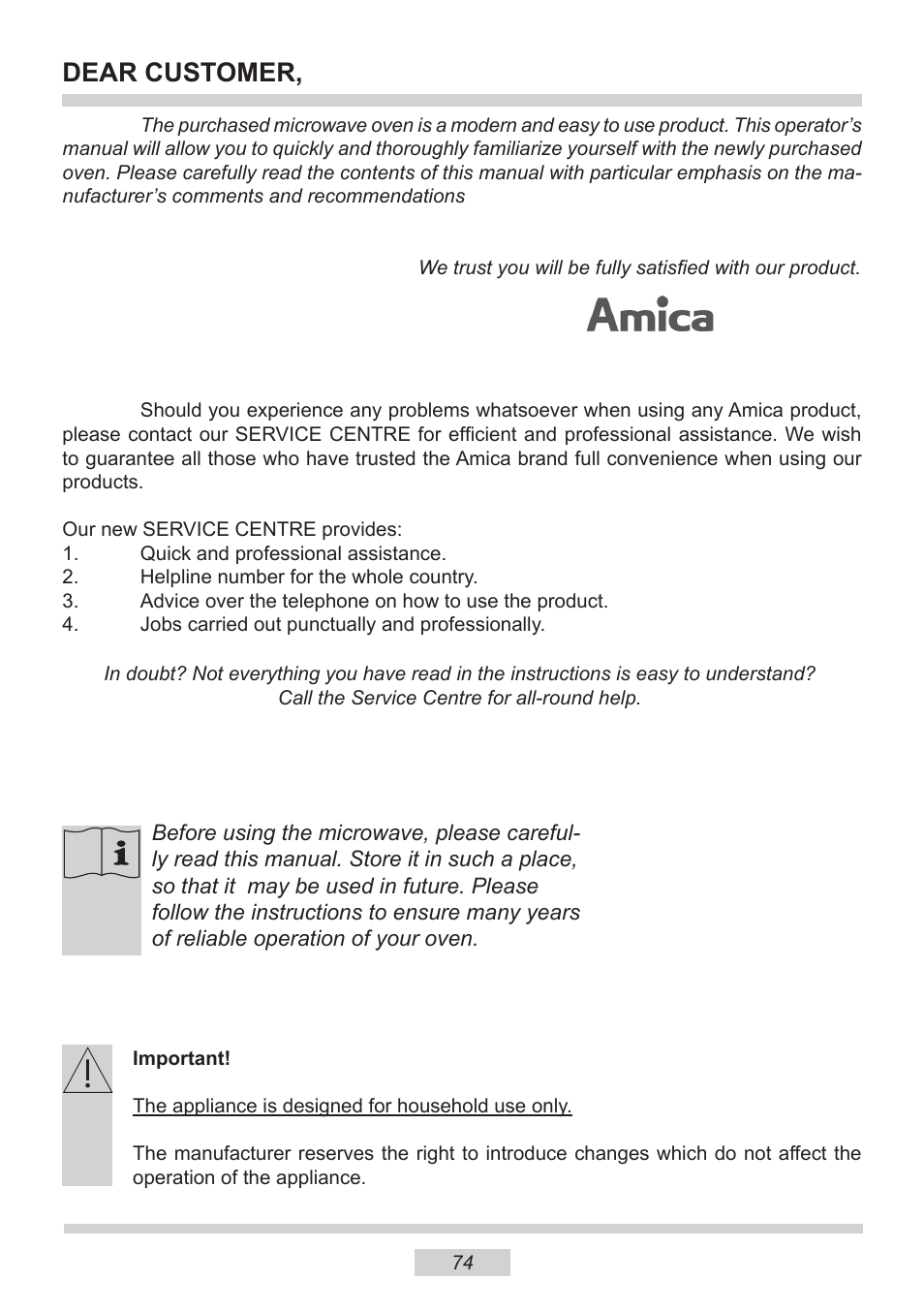 Dear customer | AMICA EMW 13180 E DE User Manual | Page 74 / 116