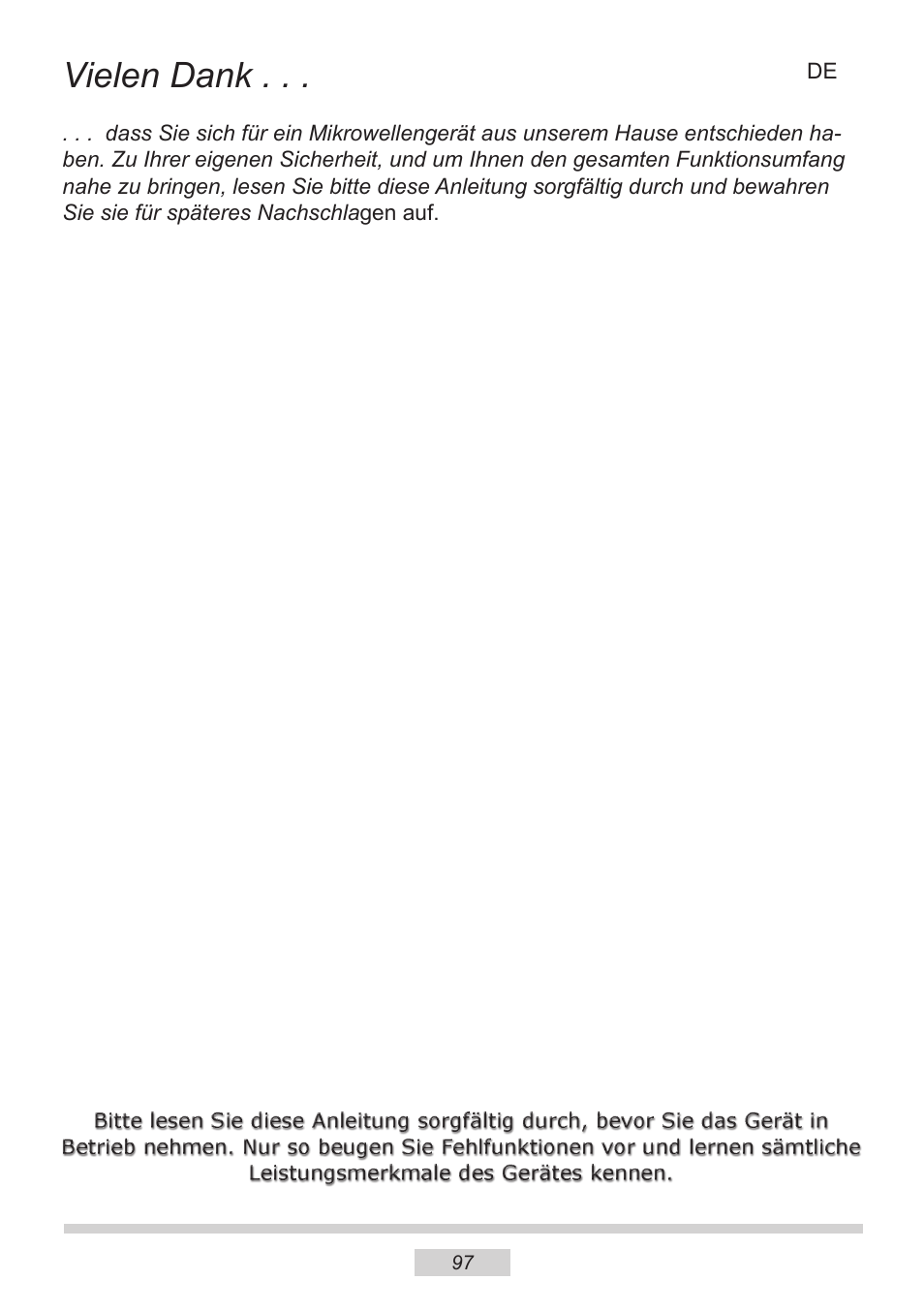 Vielen dank | AMICA EMW 13180 E DE User Manual | Page 97 / 116