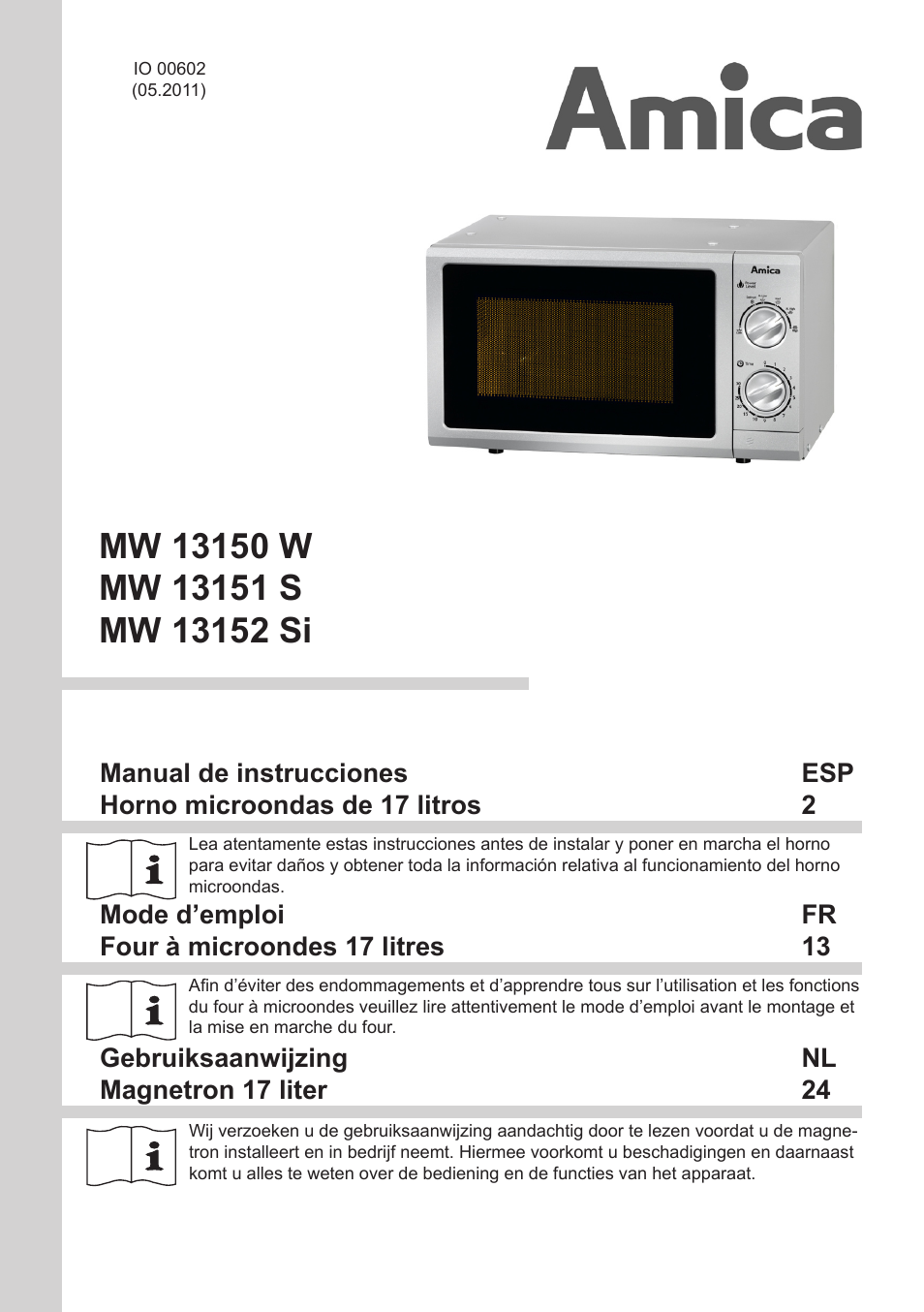Mw_13150_w_bda_esp_fr_nl_1310.pdf | AMICA MW 13150 W DE User Manual | Page 61 / 132