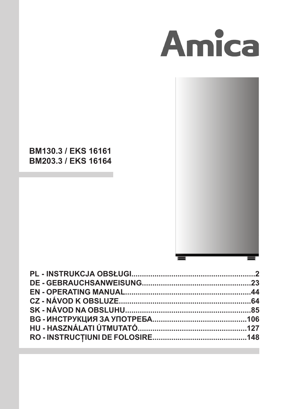 AMICA EKS 16161 DE User Manual | 172 pages