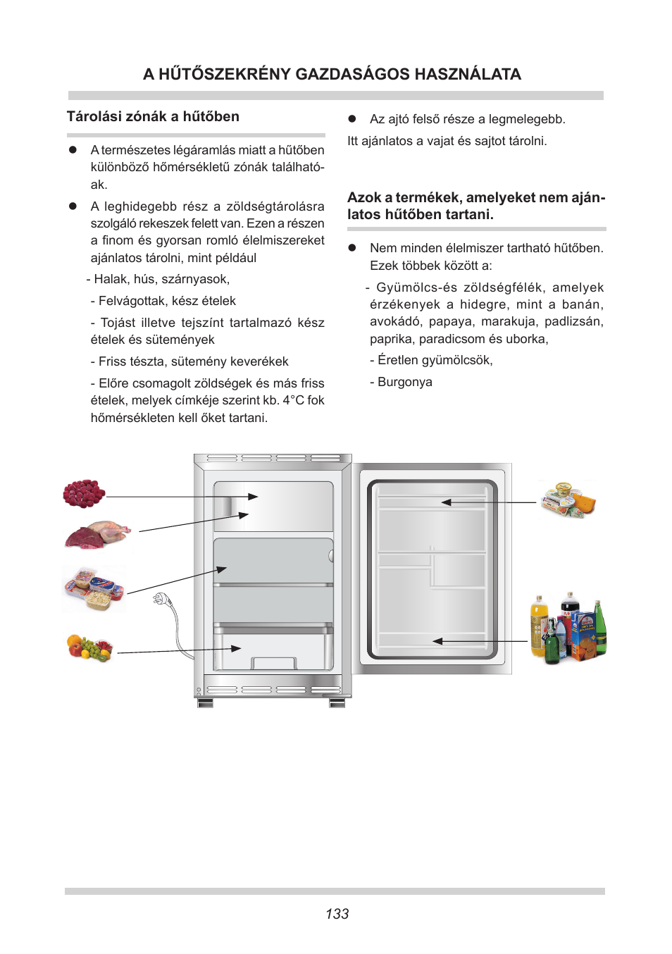 A hűtőszekrény gazdaságos használata | AMICA UKS 16147 DE User Manual | Page 133 / 164